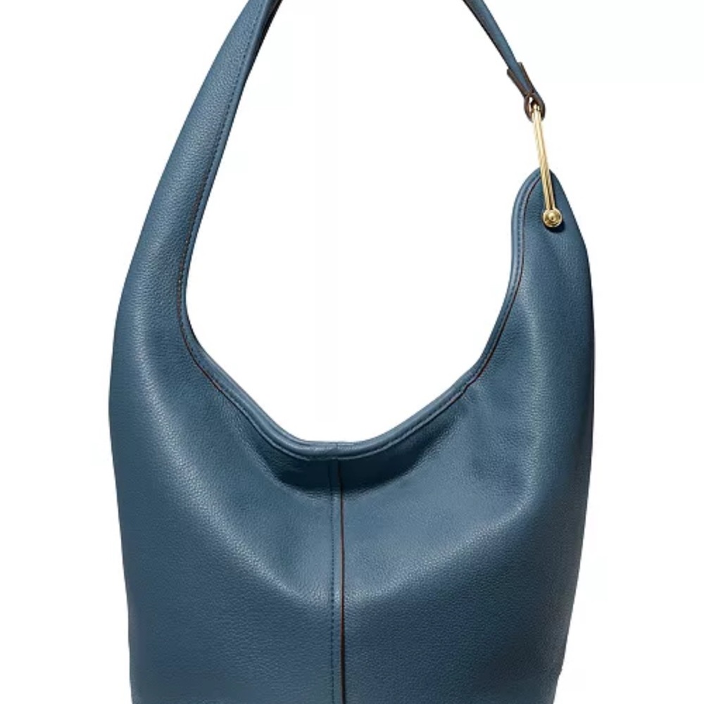Michael Kors Sonny Blue Hobo Bag with Gold Hardware